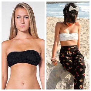 American Apparel 3D Flower Bandeau NWT